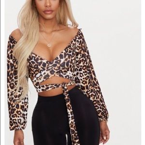 Leopard tie crop tie